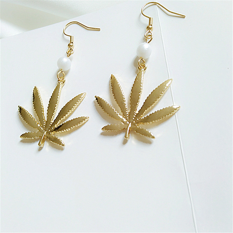 1 Pair Fashion Leaf Alloy Plating Women's Drop Earrings display picture 8