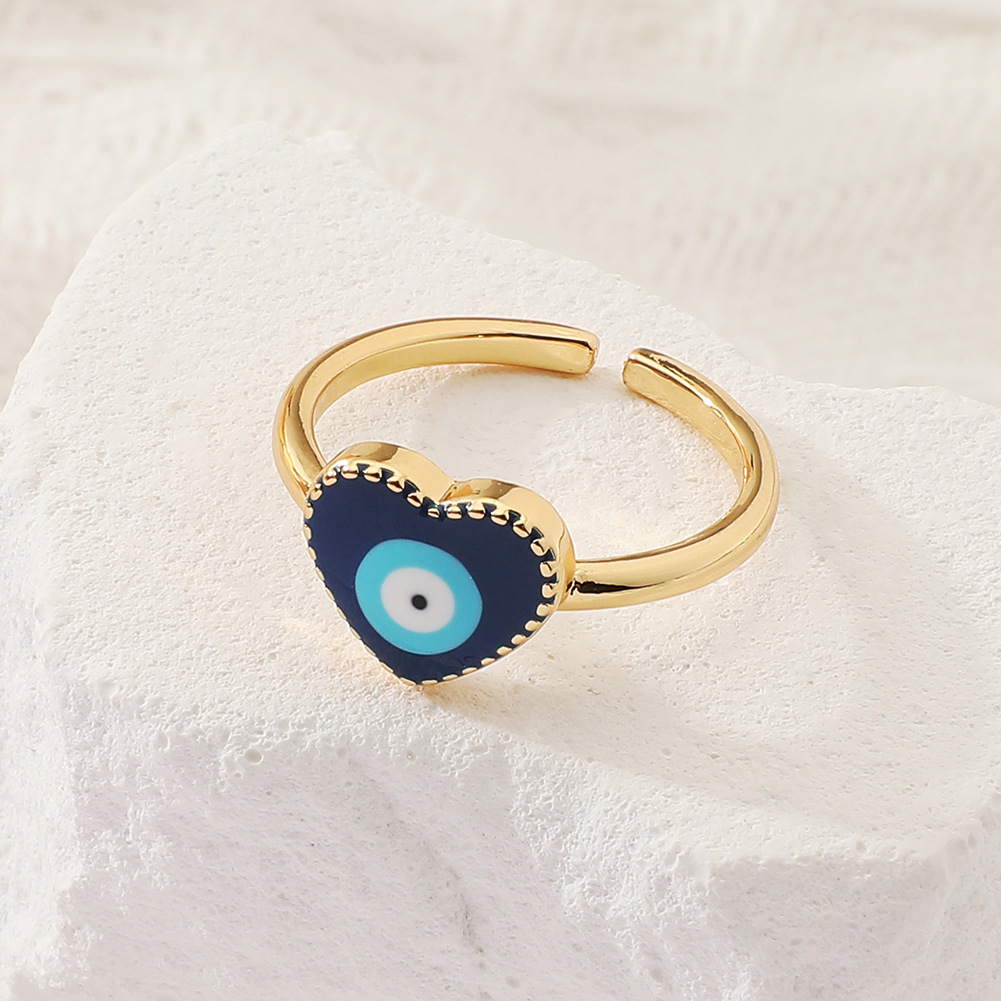 Fashion Heart Shape Copper Plating Open Ring 1 Piece