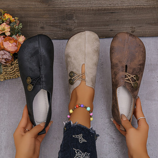 L 93396 Round Toe Flat Shoes �A�^�\�ڶ�����Ь�羳���Q��