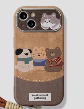 Monopatín de dibujos animados gato IPhone16PROMAX parche de ventana Apple 15pro/16 funda para teléfono móvil IP15