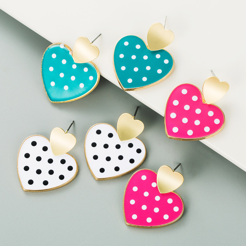 Fashion Multi-layer Alloy Heart-shape Earrings Wholesale display picture 2