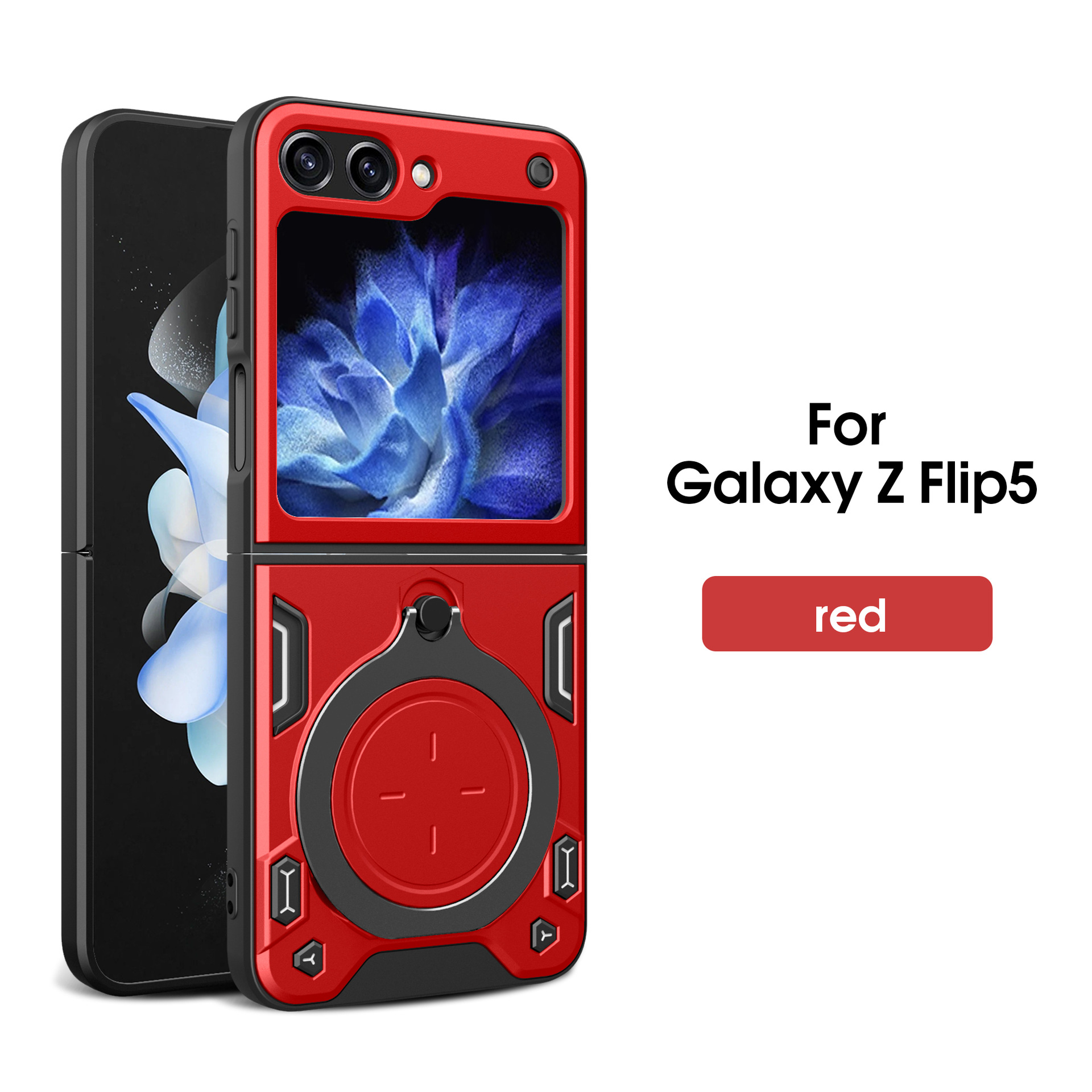 Jiashang Fenêtre Push adaptée pour Samsung 3 étui de téléphone Pliant Z Flip 5 4 Support Invisible Absorbeur magnétique_voghion.com