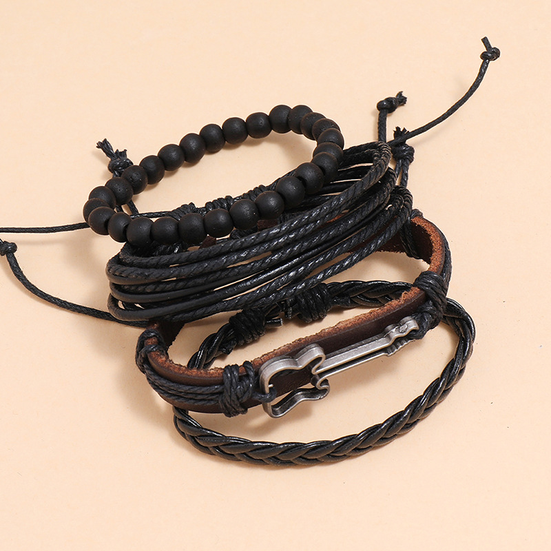 Fashion woven leather bracelet wholesale