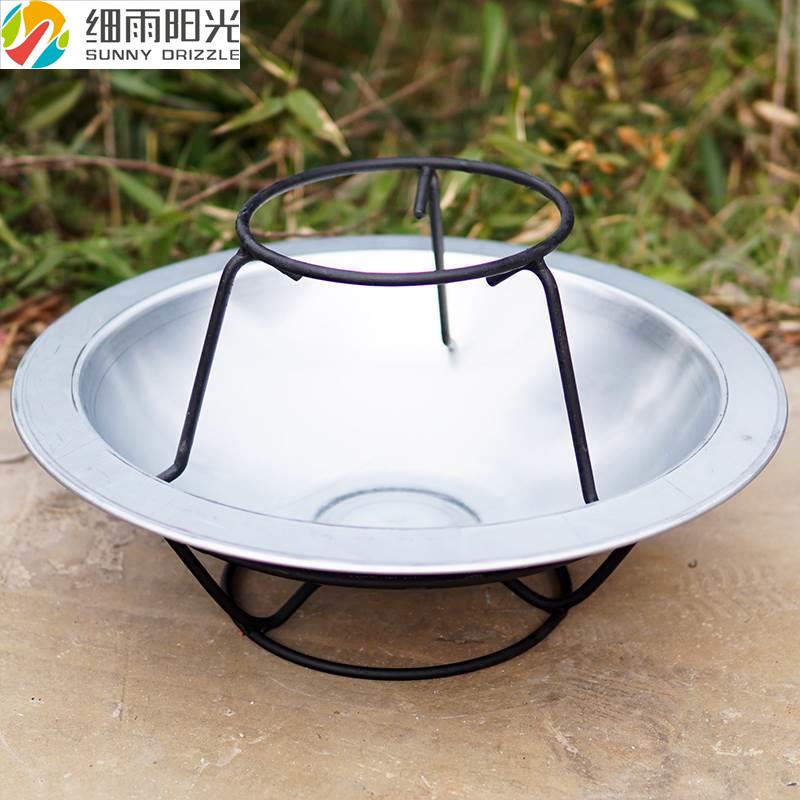 ✅ Pot Stand, Firewood Tripod Stove Stand, Multi-Purpose Triangular Handmade Iron Rack, Charcoal Stove Support Stand, Iron Art Solid Steel Fire Basin