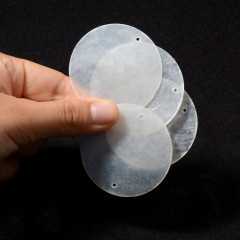 鏡貝片貝殻片風鈴鏡貝片フィリピン貝殻片diy材料50mm鏡貝円片