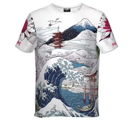 Japanese Ukiyo-e Wave Pattern T-shirt for Men, Harajuku Street T-shirt, 3D Printed Unique Japanese Painting Fashion T-shirt Japanese Ukiyo-e Wave Pattern T-shirt for Men, Harajuku Street T-shirt, 3D Printed Unique Japanese Painting Fashion T-shirt