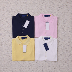 R1ラフ [五ボタンPOLOシャツ] 女性の純綿POLO襟一色一ヤード | 卸売り代発 | 天井