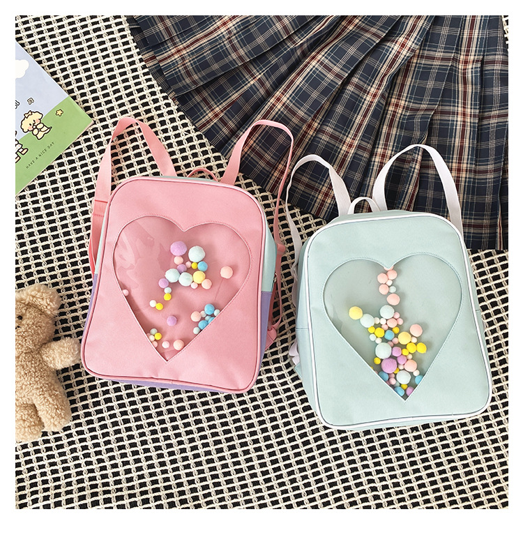 Waterproof 17 Inch Heart Shape School School Backpack display picture 27