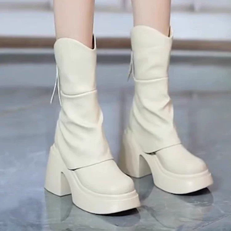 Британские универсальные Ботинки Martin с круглым носком и толстой подошвой для женщин 2023 осенне-зимние новые стройнящие ботильоны для небольшого роста