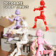 Cross-border Lucky Magic Girl Warrior Joint Doll Assembled Toys Cartoon Anime Girl Model Ornaments Building Blocks