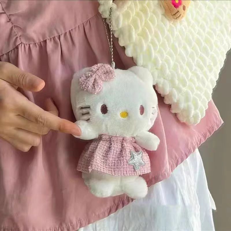 ins chica corazón Kitty muñeca peluche lindo colgante regalo bolso de alto valor de cara bolso llavero muñeca colgante mujer
