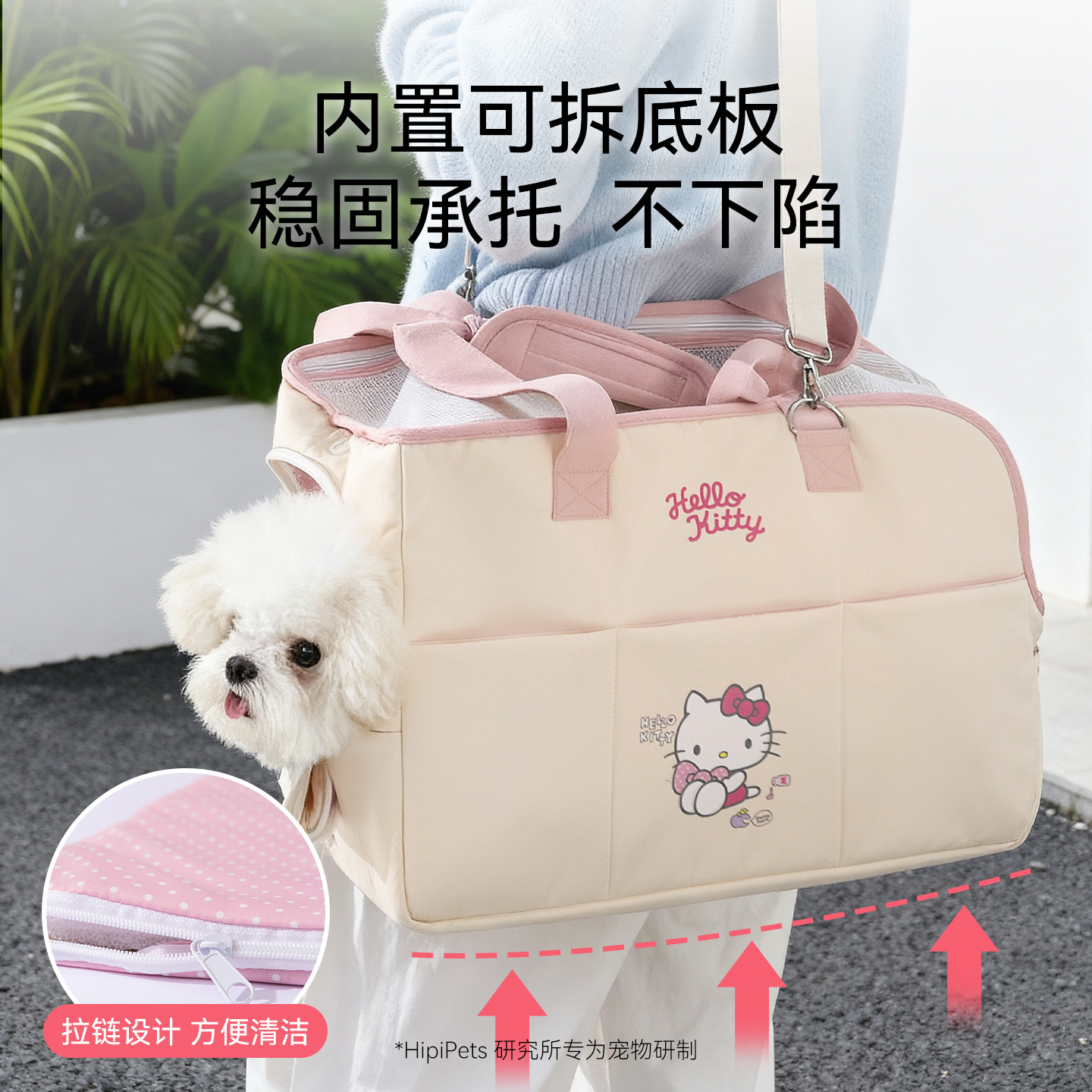 Cuatro estaciones Kitty bolsa de algodón portátil bolsa de perro bolsa de gato bolsa de mascota bolsa de una sola pieza bolsa de mochila perro gato