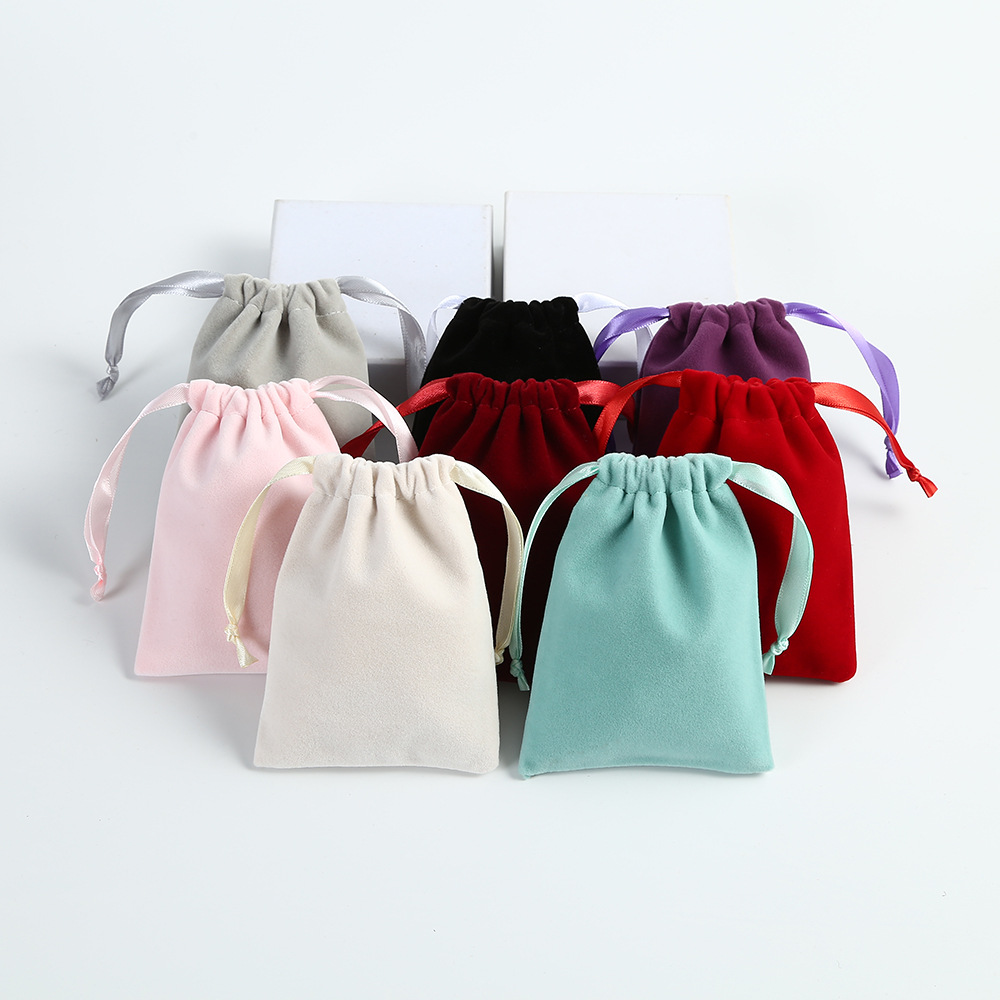 Simple Style Solid Color Cloth Jewelry Packaging Bags 1 Piece