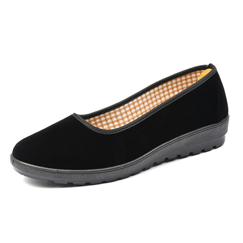 Spring and Autumn New Style Old Beijing Cloth Shoes Women's Single Shoes Slip-on Work Shoes Hotel Etiquette Shoes Square Dance Shoes Walking Shoes