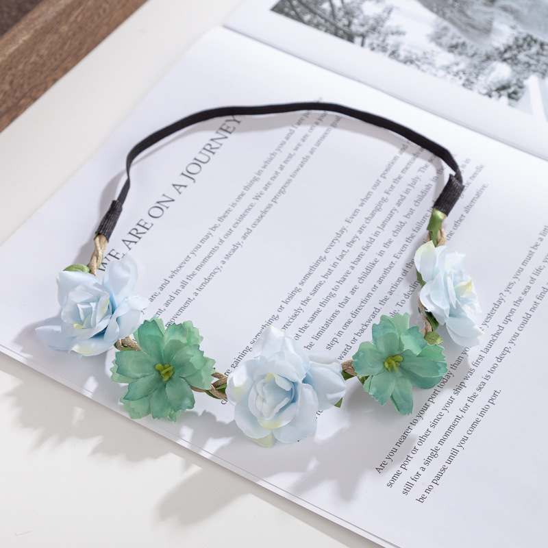 Sweet Women's Flower Cloth Hair Band Wreath display picture 9