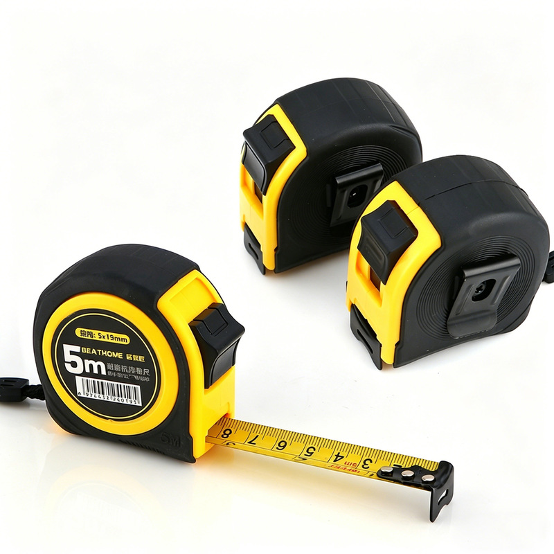 Metric and Imperial Steel Tape Measure, Centimeter-Inch Dual Scale Box Ruler, Cross-Border Drop-Resistant Circular Ruler, Tape Measure 5m