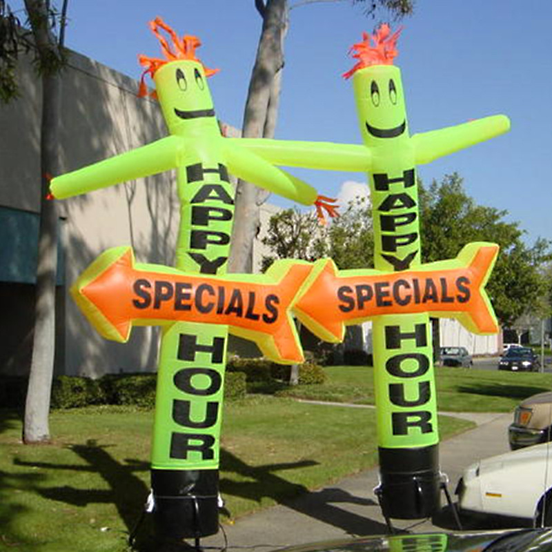 开业招手跳舞舞星卡通人偶 大型活动专用充气空中小丑财神气模6米