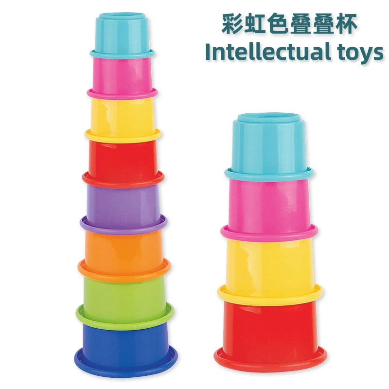 Новая чашка для укладки цвета радуги, Детская забава, раннее образование, укладка музыки в ванную комнату, оптовая продажа