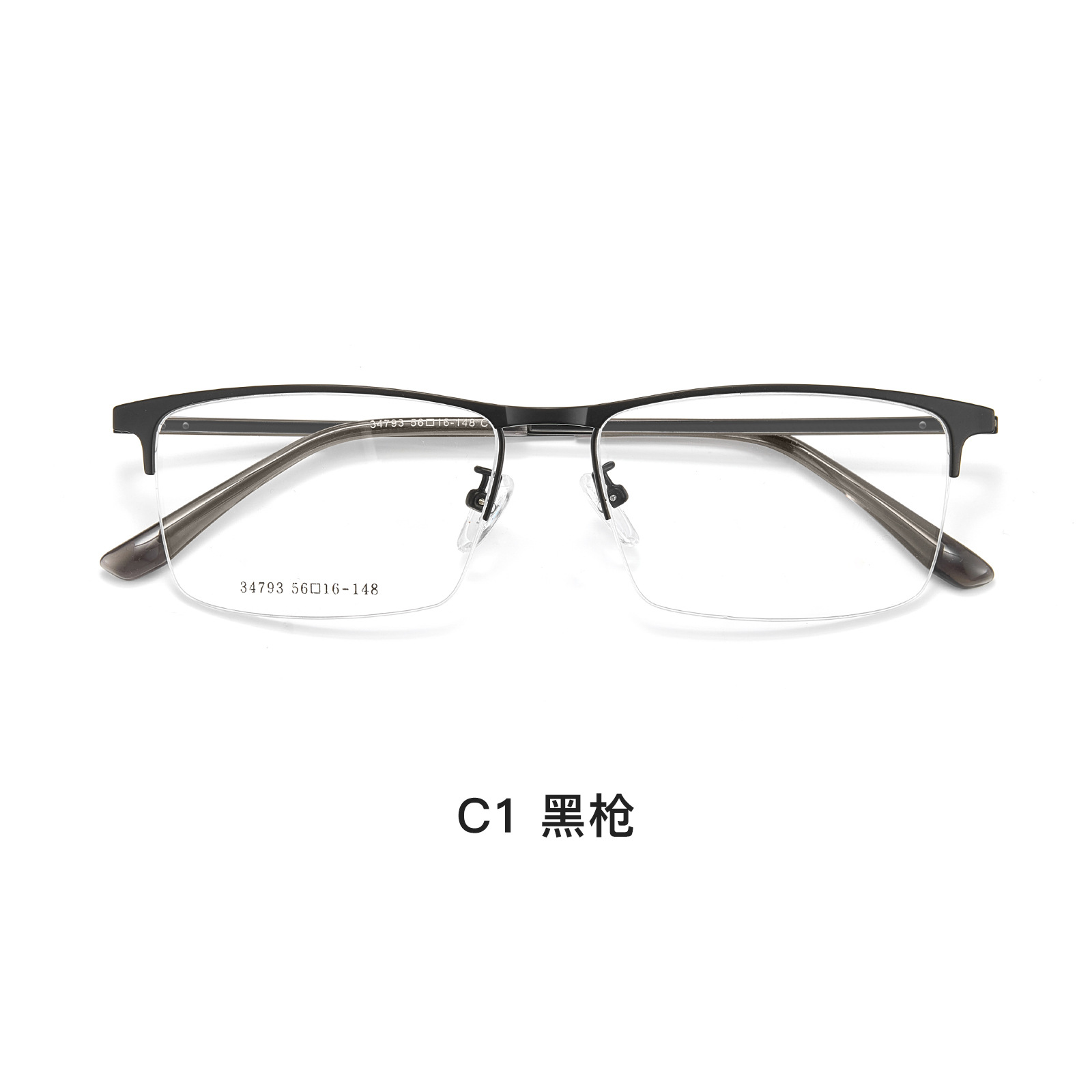 VOSS temperamento hombre de negocios medio marco marco de gafas aleación de alta calidad vacío IP galvanoplastia anticorrosión al por mayor gafas