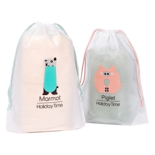Travel storage bag luggage packing drawstring transparent bag travel finishing clothes underwear portable waterproof