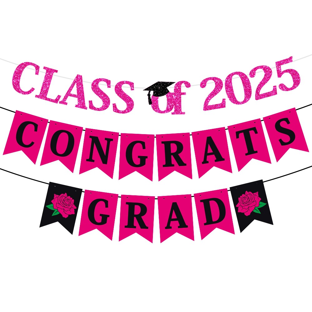Fabricantes al por mayor decoración de fiestas de graduación Laqi Lahua class of 2025 Laqi suministros de decoración de temporada de graduación