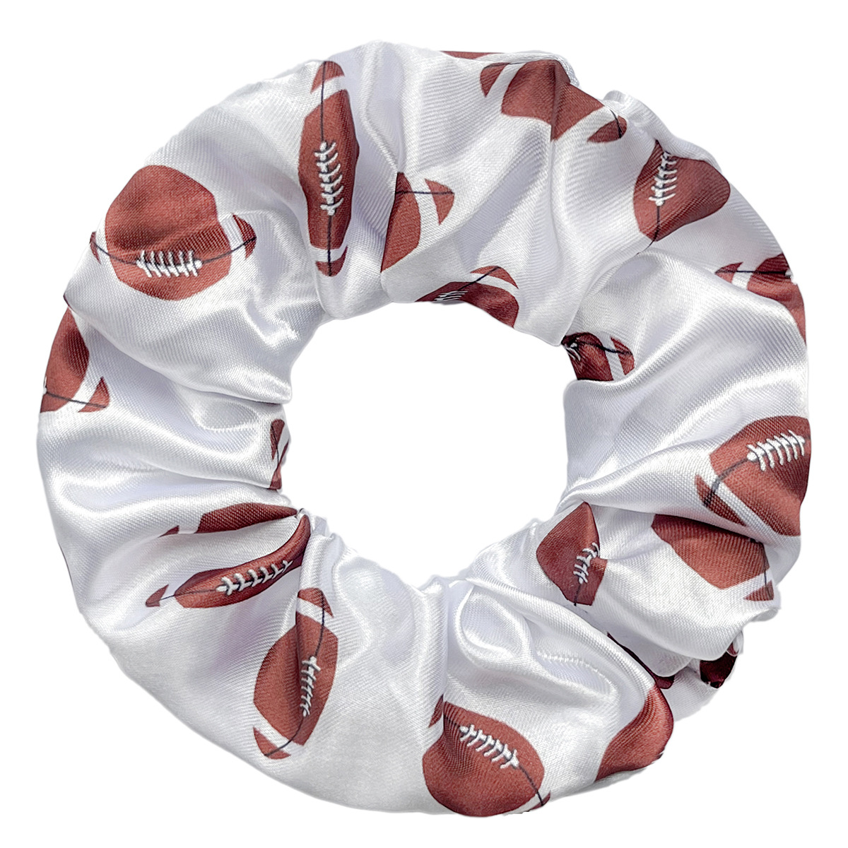 20g Weight Large Intestine Hair Ring, Hair Tie Hair Accessories Type 5 PCS/Package Quantity Holiday, Daily Occasion Polyester Material Basketball, Football Pattern Women's Gender Classic Style, Korean Style Style Women's Classic Style Korean Style Basketball Football Cloth Polyester Large Intestine Hair Ring Hair Tie 3