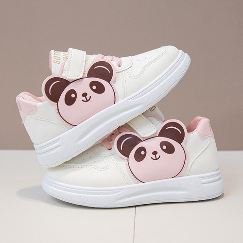 Children's board shoes 2025 Spring casual sports shoes for boys school panda board shoes for girls white shoes