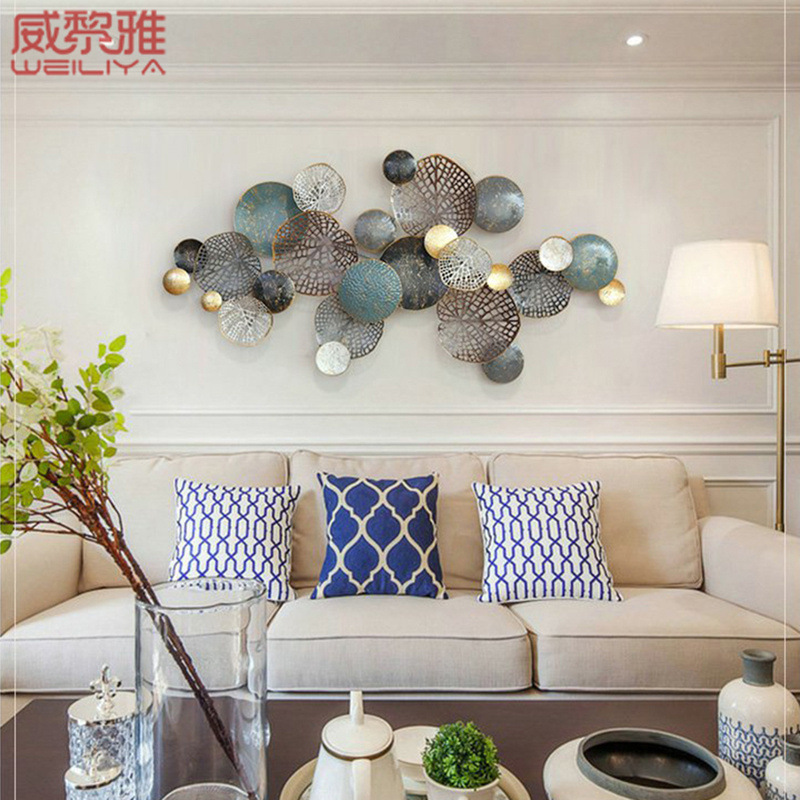Nordic Style Wall Decoration Light Luxury Living Room Sofa Background Wall Pendant Iron Wall Decoration Bedroom Bedside Stereo Wall Decoration