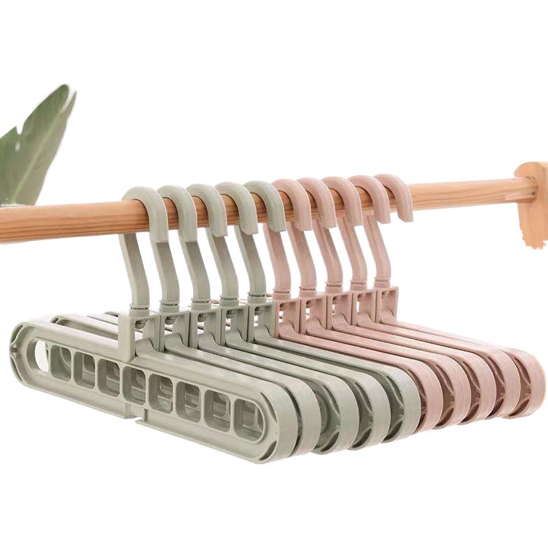 多機能ハンガー9穴ハンガー無傷折りたたみズボンラック寮整理収納神器回転ハンガー卸売り