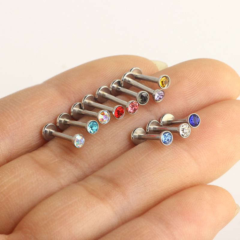 Stainless Steel Inner Teeth 3mm Lip Nail Labret Stud Screw Ear Bone Jewelry Accessories Diy New Earrings detail image 5