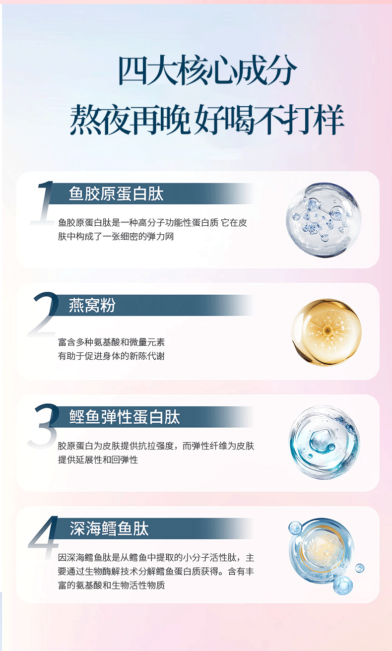 Bird's Nest Collagen Peptide Dual Chamber Drink 300g Oral Liquid for Women Daily Beauty Routine specifications