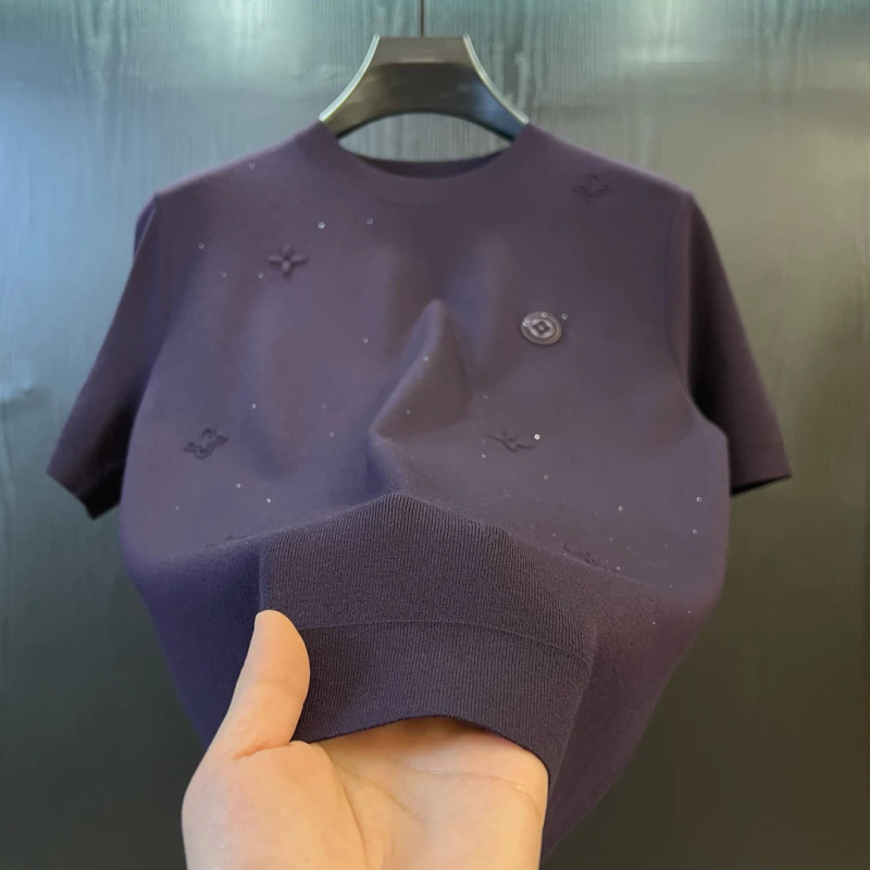 3D设计师款老花系列~早秋新款高品质舒适时尚男士圆领百搭短袖T恤|undefined