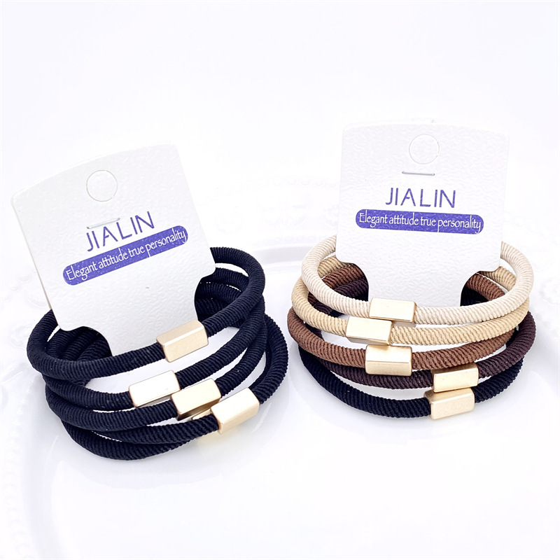 Ligas Elásticas para el Cabello Set de 2 Piezas de Plástico y Resina de Alta Elasticidad
