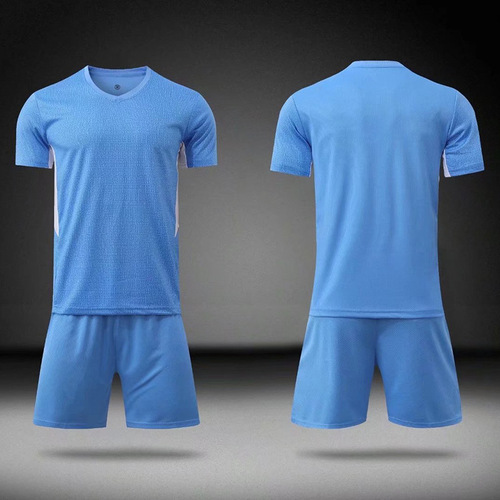  New Football Uniform Set Men's Competition Training Team Apparel Printed Student Sports Short Sleeve Football Shirt
