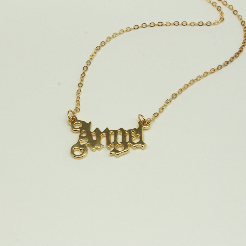 Fashion Letter Pendant Short Clavicle Chain display picture 5