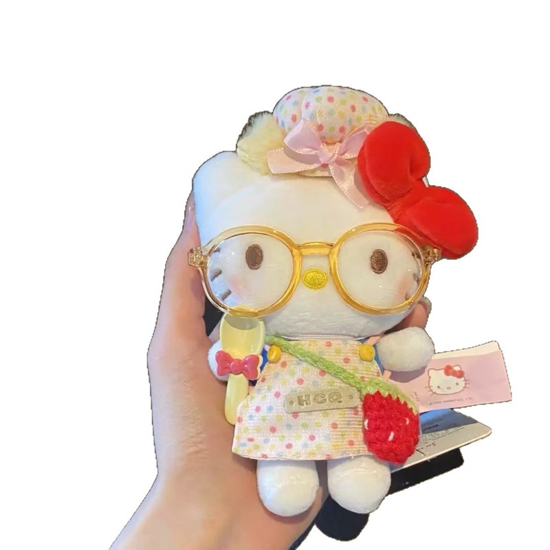 正版三丽鸥hellokitty包挂件可爱玩偶毛绒钥匙扣公仔diy生日礼物|undefined
