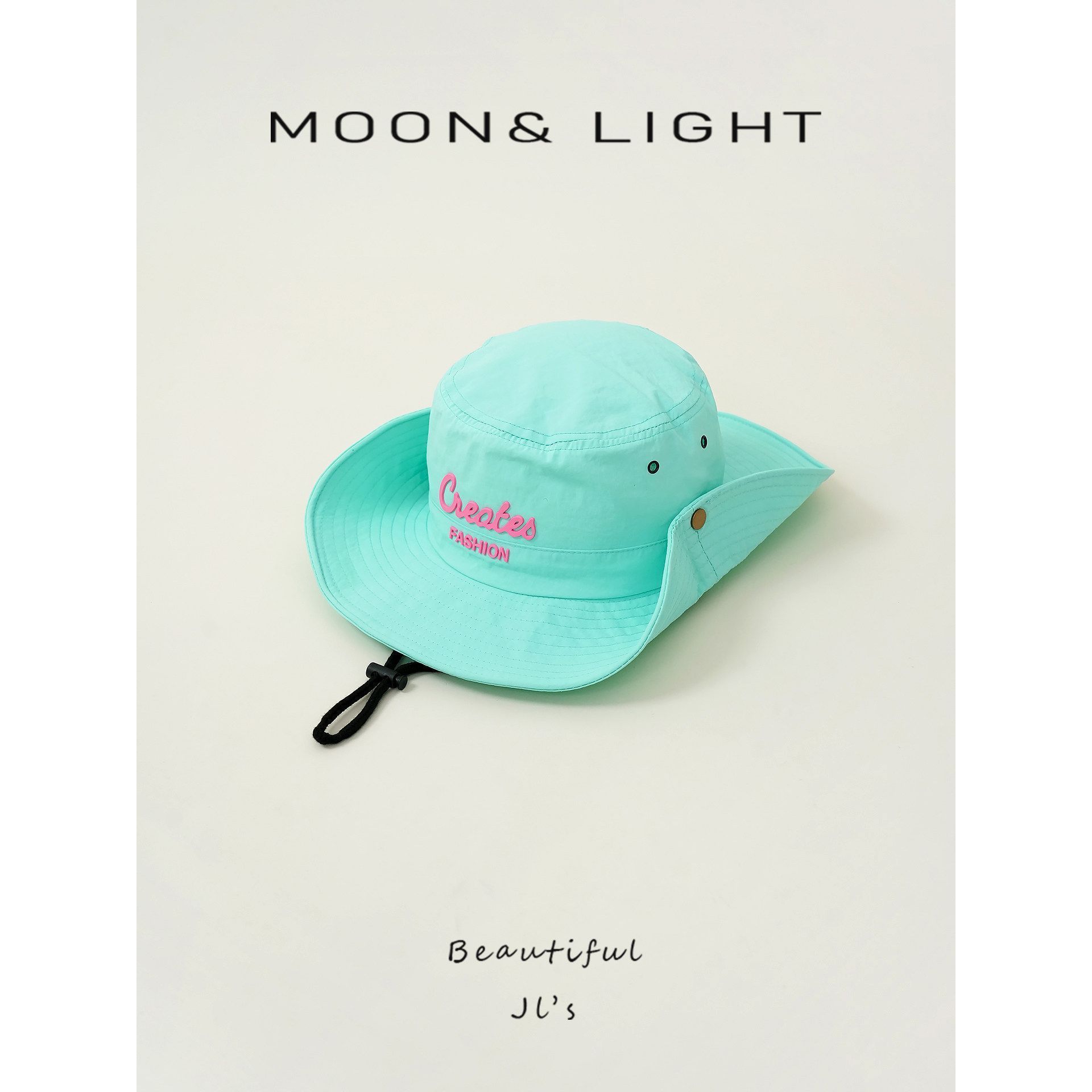 Sky blue create quick-drying bucket hat