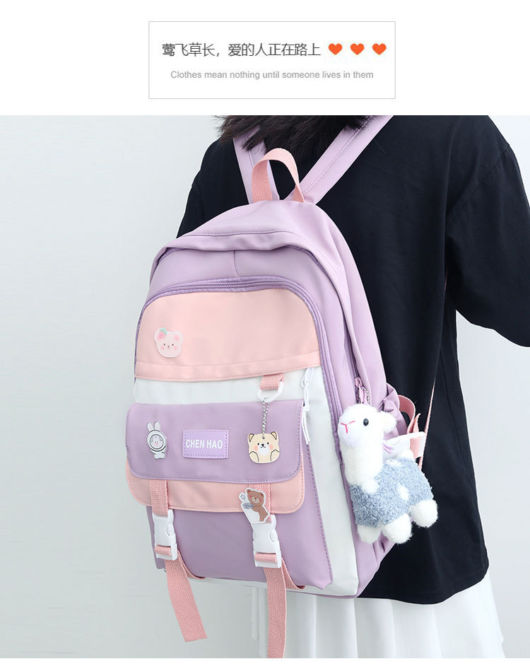 Schoolbag Girls' Korean Style Good-looking Junior High School Student Large Capacity Backpack Mori All-match Primary School Student Lightweight Backpack display picture 35