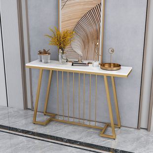 New Chinese-Style Entrance Table Against the Wall, Corridor American-Style Entrance Cabinet, Fashionable Marble, Simple and Slender