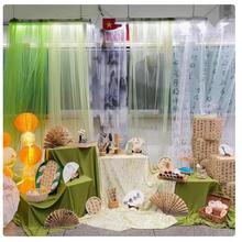 ✅森系雾纱幼儿园环创绿色纱网纱布料纱幔婚礼婚庆装饰布置背景布