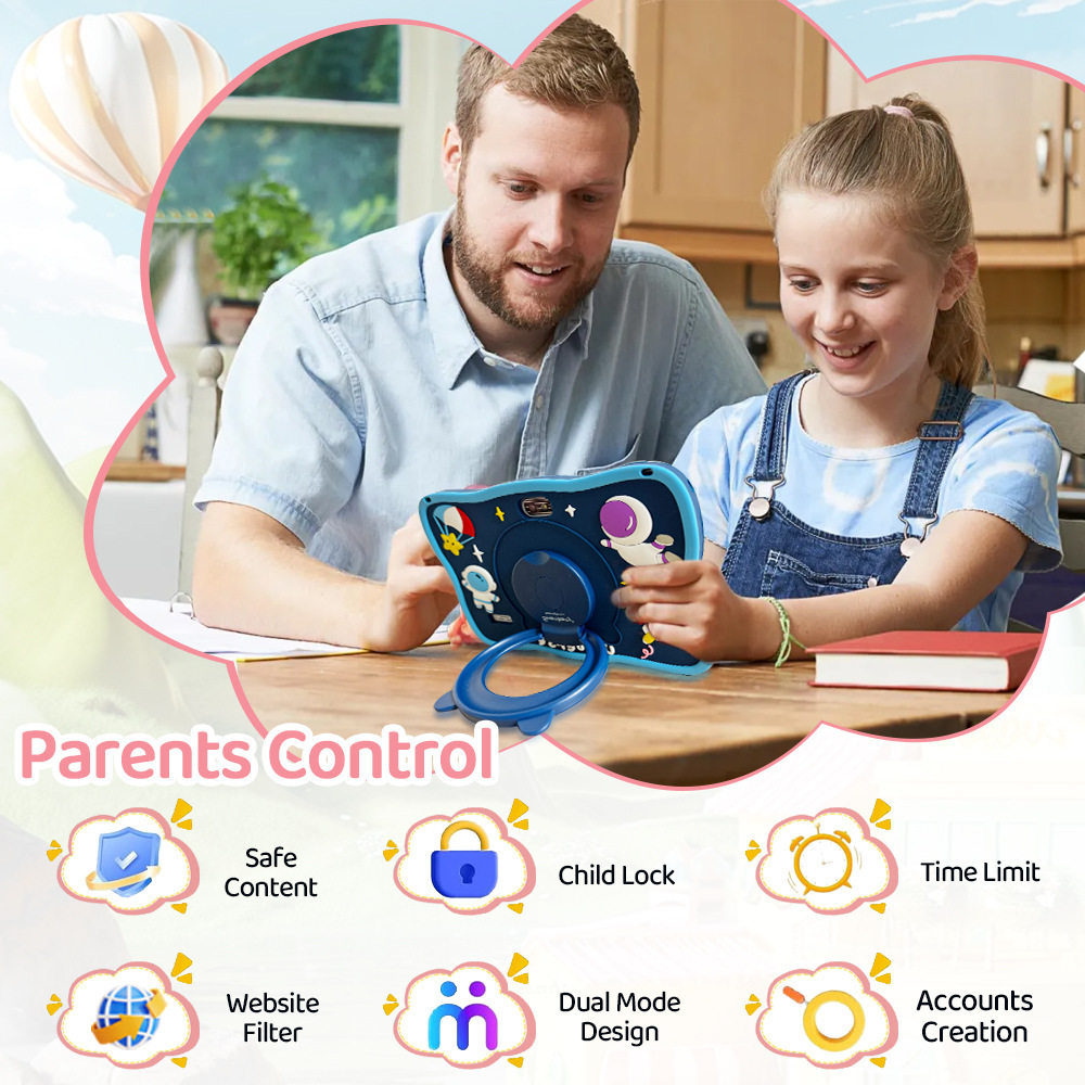 Çapraz Sınır Çocuk Tablet Bilgisayarı Android 7 İnç Öğrenme Tablet Göz Koruma Akıllı Aile Öğretmeni Export