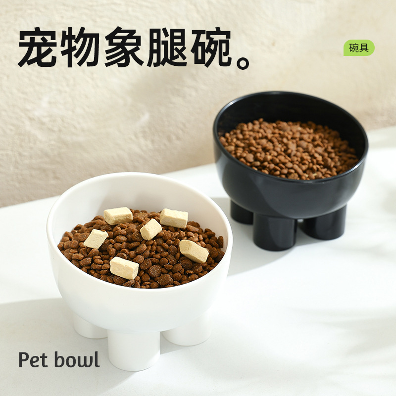 [Selección de calidad y precio] Beber agua para gatos y perros, tazón de arroz de comida para gatos de gran calibre, cuencos anti-volcado 14*10cm