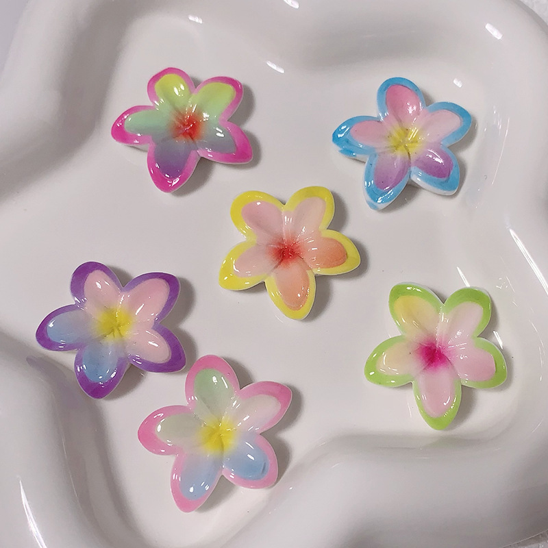 Accesorios de resina de flor brillante resina diy flor de cerezo pegamento crema parche de caso de teléfono móvil toque de cabeza material de parche de clip de pelo