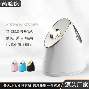 Hot Spray Beauty Instrument Household Face Steamer Add Essential Oil to Steam Nose Moisturizing Eyes Steam Hair Nano Ion Water Supplying UV Face Steamer