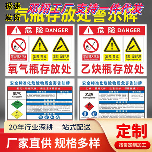 Acetylene Oxygen Safety Storage Signs Safety Production Signs Acetylene Bottle Oxygen Cylinder Transportation Storage Use