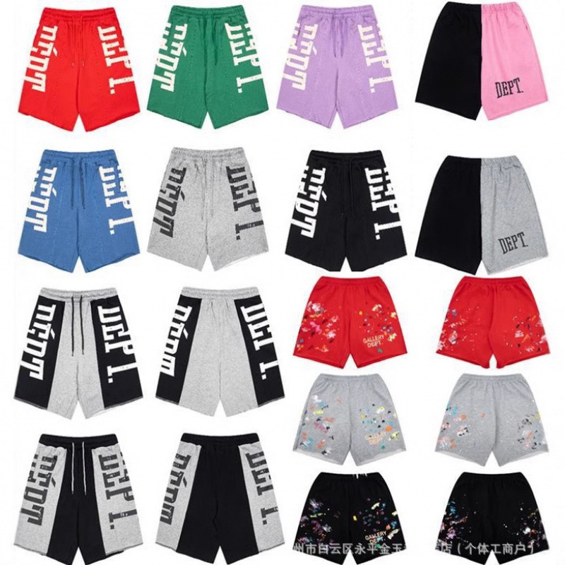 Cross-Border American High Street Style Summer New Letter Print Shorts, Unisex Loose Casual Splash-Ink Five-Point Shorts Trendy Style Cross-Border American High Street Style Summer New Letter Print Shorts, Unisex Loose Casual Splash-Ink Five-Point Shorts Trendy Style