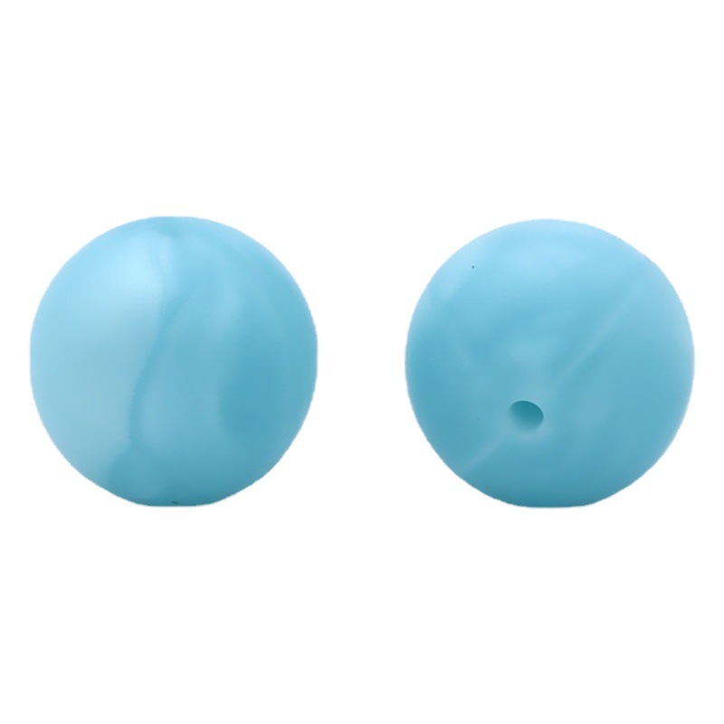 6mm candy color silicone bead baby tooth gum toy pacifier chain accessories DIY loose beads silicone beads wholesale