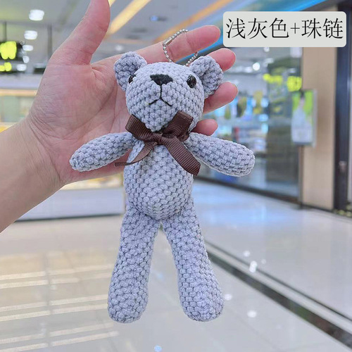 Cross-border internet celebrity teddy bear doll luggage plush doll wholesale school bag bag pendant bear pendant doll
