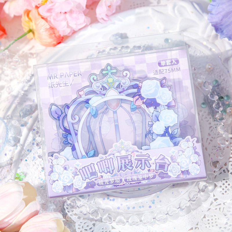 Showcase de Mr. Paper Bar, serie de flores de ensueño, cubierta protectora de escritorio.