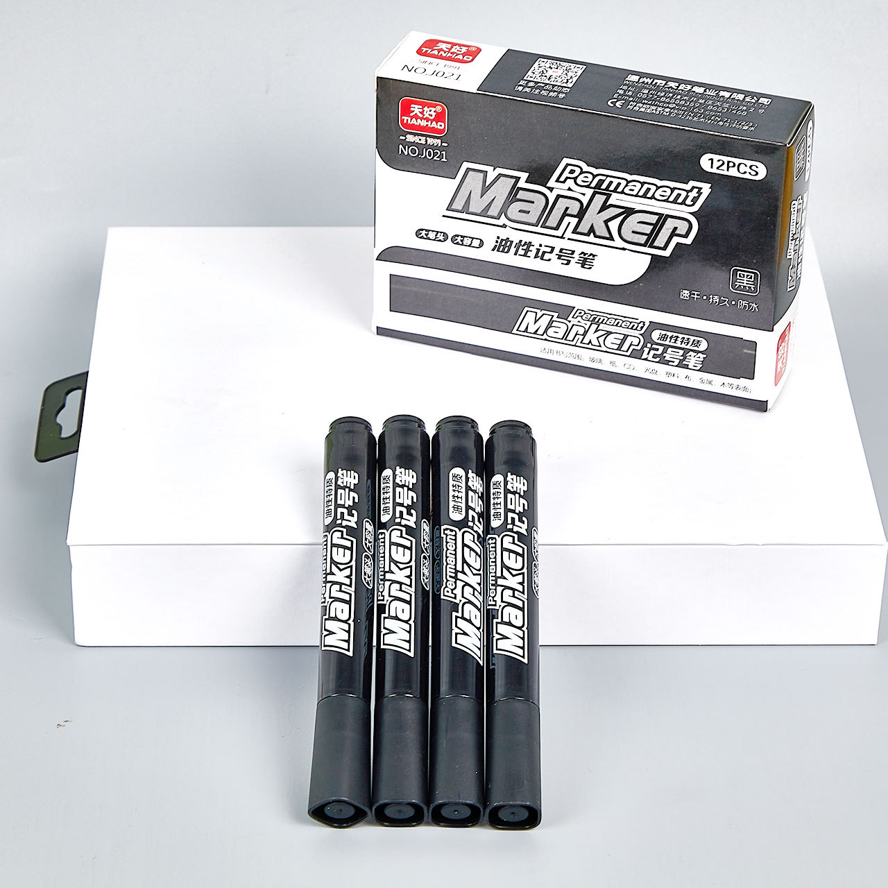 J021 marcador de gran capacidad de secado rápido marcador de tinta aceitosa negro logística pluma almacén Oficina marcador